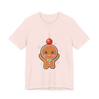 Kawaii Gingerbread Christmas Tee, Cute Holiday Unisex Shirt