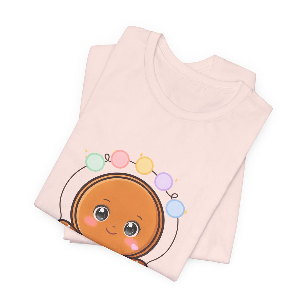 Kawaii Gingerbread Man Christmas T-Shirt, Cute Holiday Tee