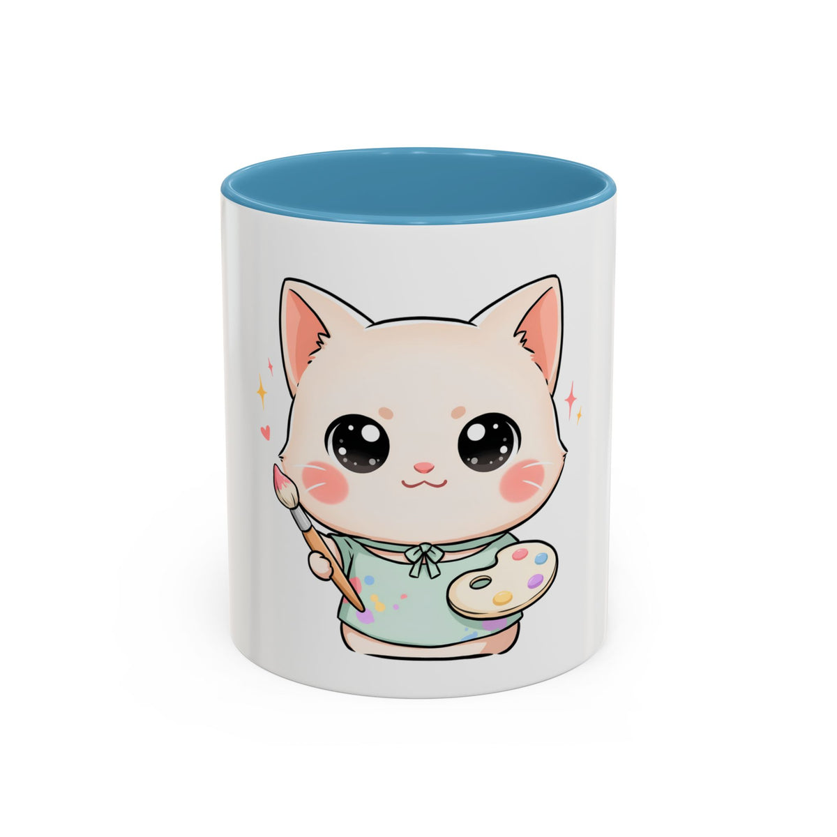 Kawaii Cat Artist Accent Coffee Mug