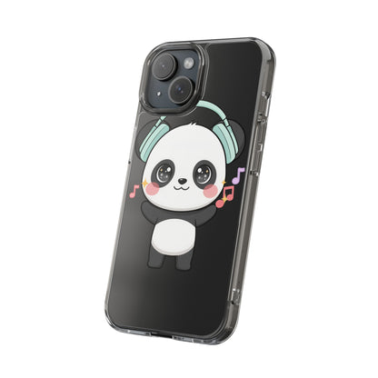 Kawaii Panda Phone Case with Headphones