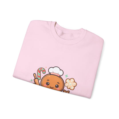 Kawaii Gingerbread Sweatshirt for Christmas Baking Fans