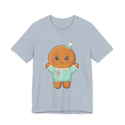 Kawaii Gingerbread Man Christmas Tee for Holiday Cheer
