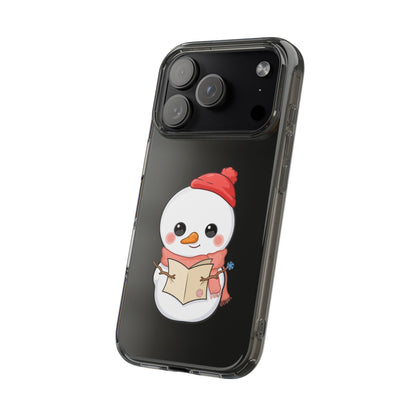 Kawaii Snowman Phone Case Reading to Santa