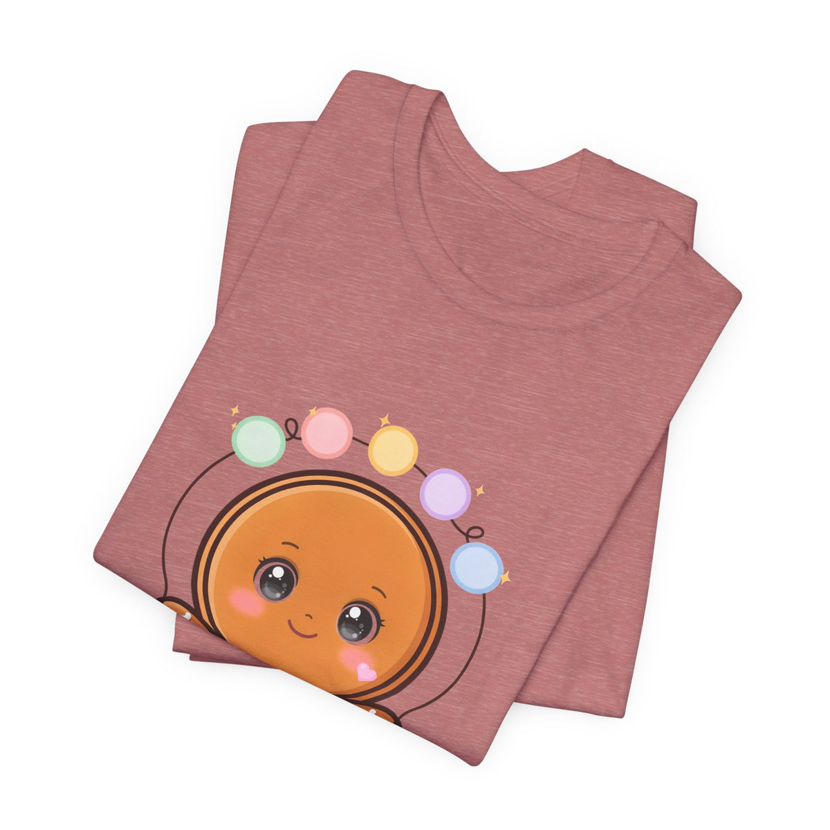 Kawaii Gingerbread Man Christmas T-Shirt, Cute Holiday Tee