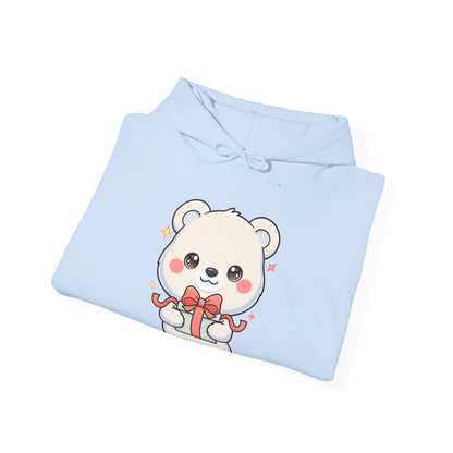 Kawaii Polar Bear Hoodie, Cute Gift-Bear Unisex Sweatshirt