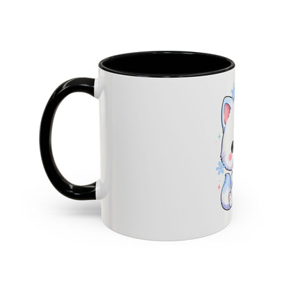 Kawaii Arctic Fox Accent Coffee Mug for Cozy Mornings