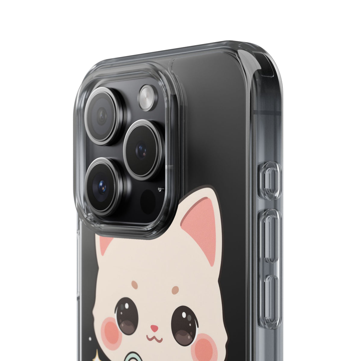 Kawaii Cat Phone Case, Cute Plant Lover Gift
