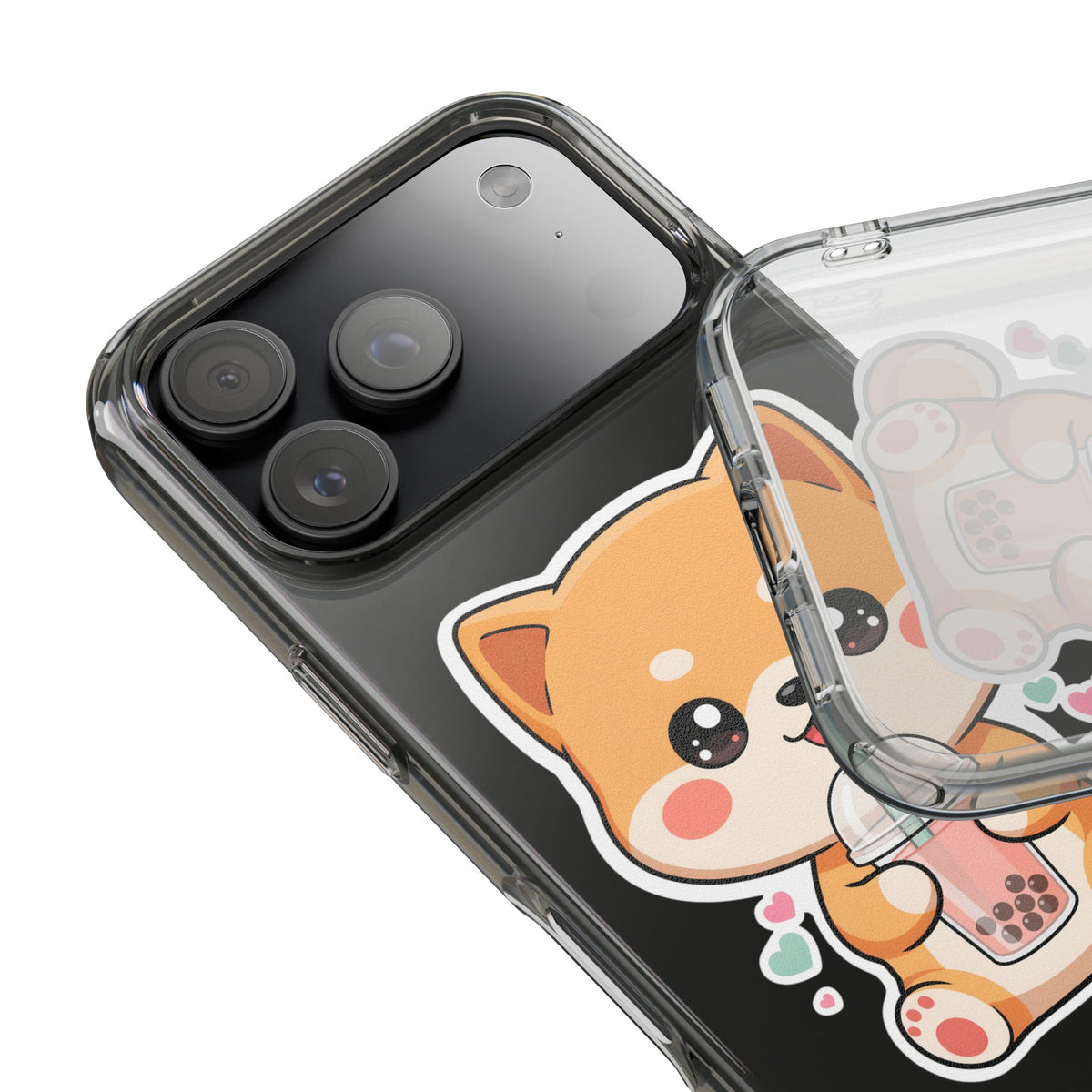 Kawaii Shiba Inu Phone Case for Bubble Tea Lovers
