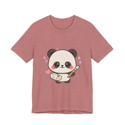 Kawaii Panda Artist T-Shirt for Creative Panda Fans