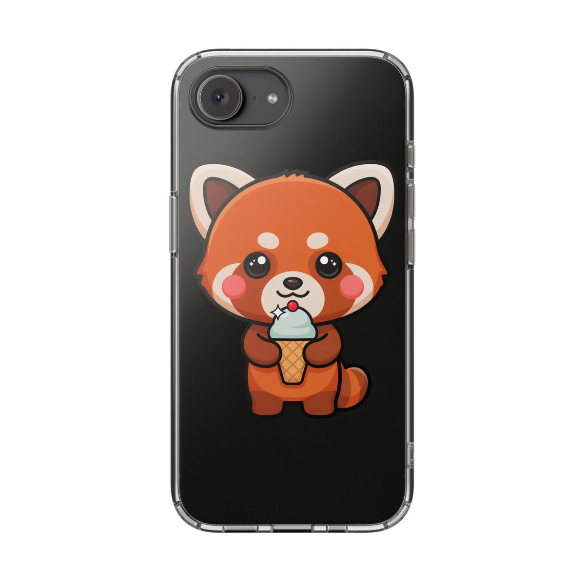 Kawaii Red Panda Phone Case with Ice Cream