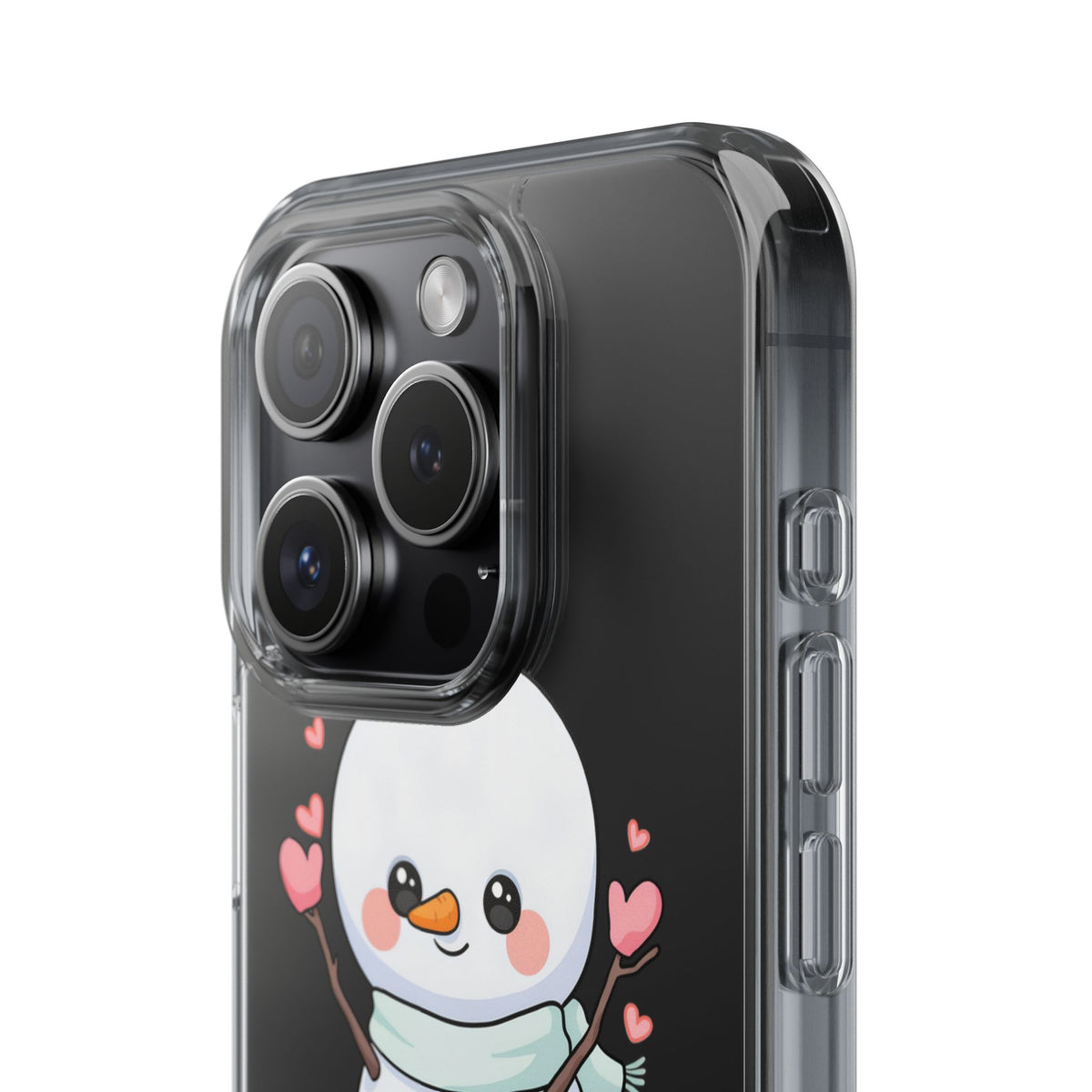 Kawaii Snowman Phone Case, Cute Winter Cheer