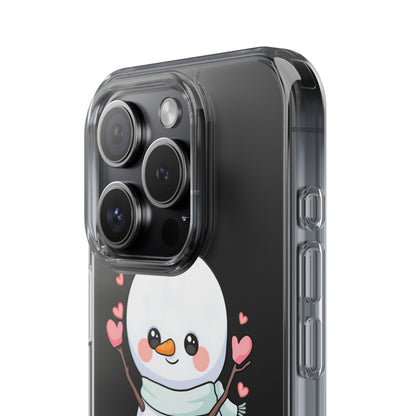 Kawaii Snowman Phone Case, Cute Winter Cheer