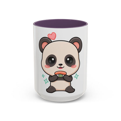 Kawaii Panda Coffee Mug, Cute Sushi Lover Accent Mug