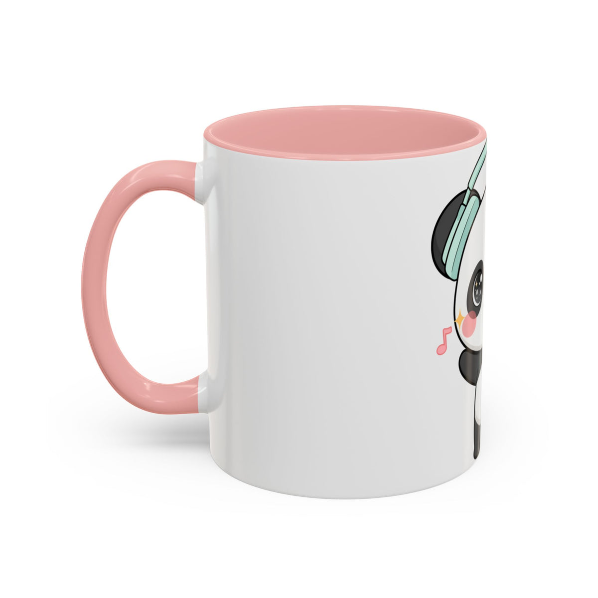 Kawaii Panda Music Mug, Colorful Accent Coffee Mug