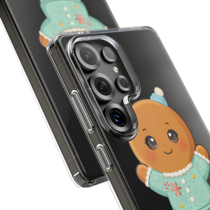Kawaii Gingerbread Phone Case, Cute Christmas Sweater Cookie