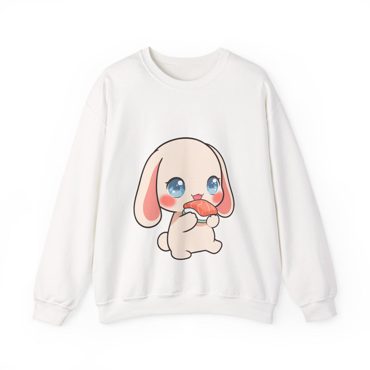 Kawaii Sushi Bunny Sweatshirt, Cute Chibi Crewneck