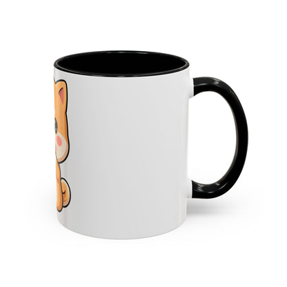 Shiba Inu Donut Mug, Kawaii Accent Coffee Mug