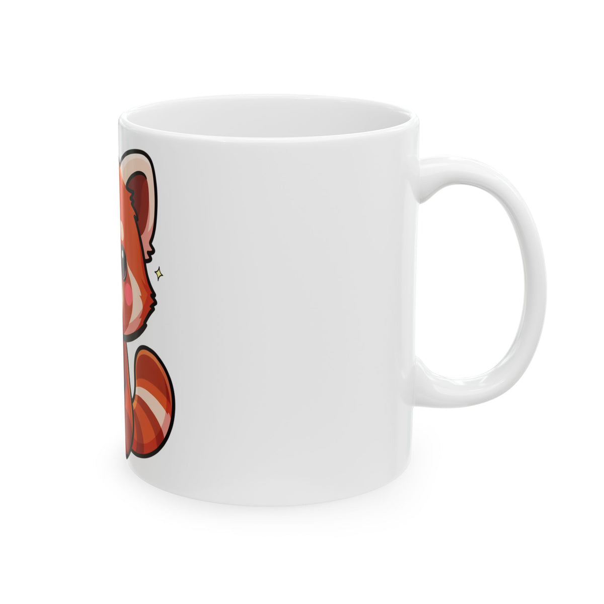 Kawaii Red Panda Mug, Cute Artist Gift