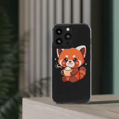 Kawaii Red Panda Phone Case with Latte