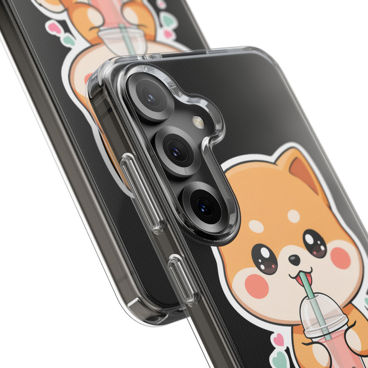 Kawaii Shiba Inu Phone Case for Bubble Tea Lovers