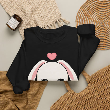Kawaii Bunny Sweatshirt, Cozy Chibi Rabbit Crewneck