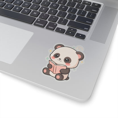 Reading Panda Sticker – Cute Kawaii Book Lover Decal