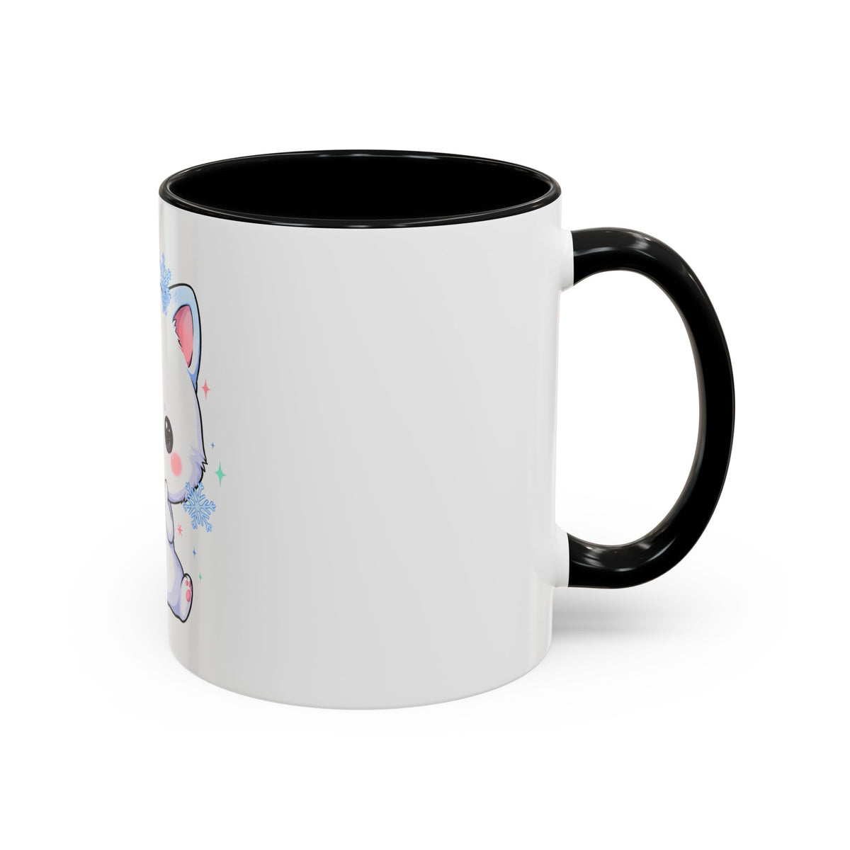 Kawaii Arctic Fox Accent Coffee Mug for Cozy Mornings
