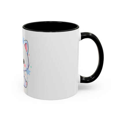 Kawaii Arctic Fox Accent Coffee Mug for Cozy Mornings