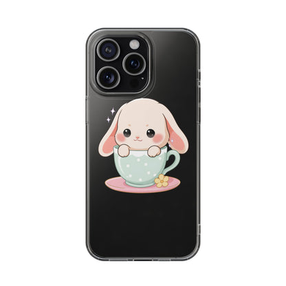 Kawaii Bunny Phone Case, Cute Teacup Rabbit
