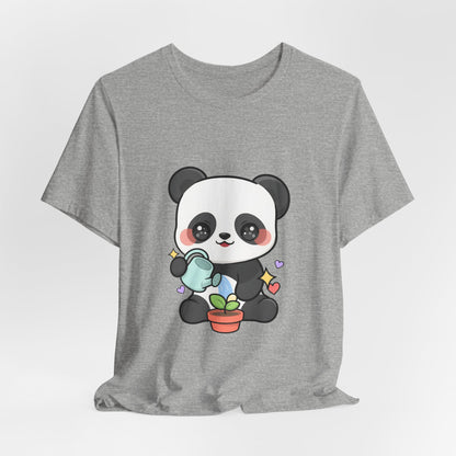 Kawaii Panda T-Shirt, Cute Plant Lover Gift