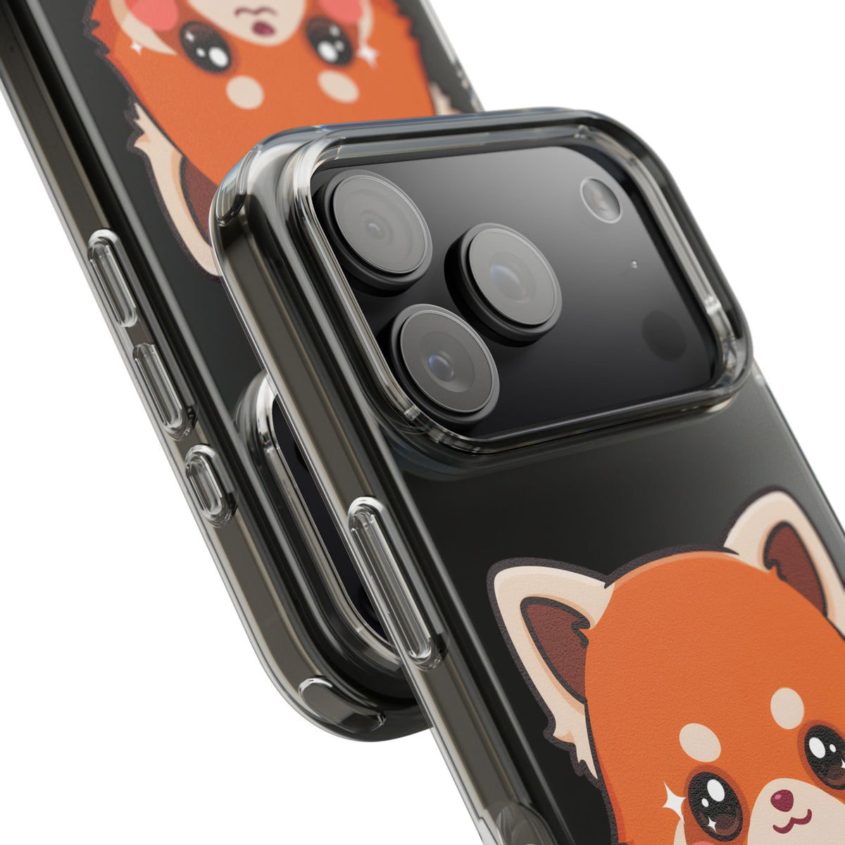 Red Panda Sushi Phone Case, Cute Kawaii Clear Case