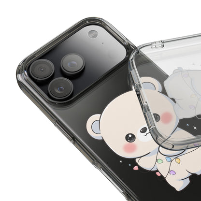 Kawaii Polar Bear Phone Case with Fairy Lights