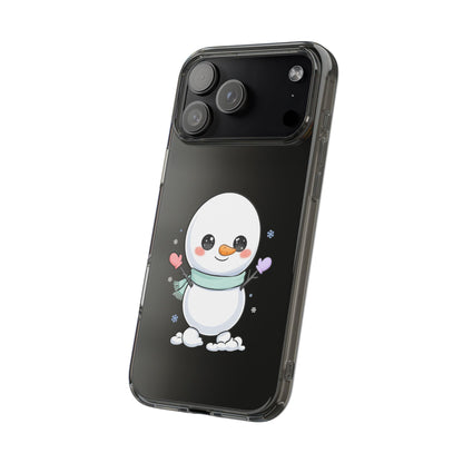 Kawaii Snowman Clear Impact-Resistant Case