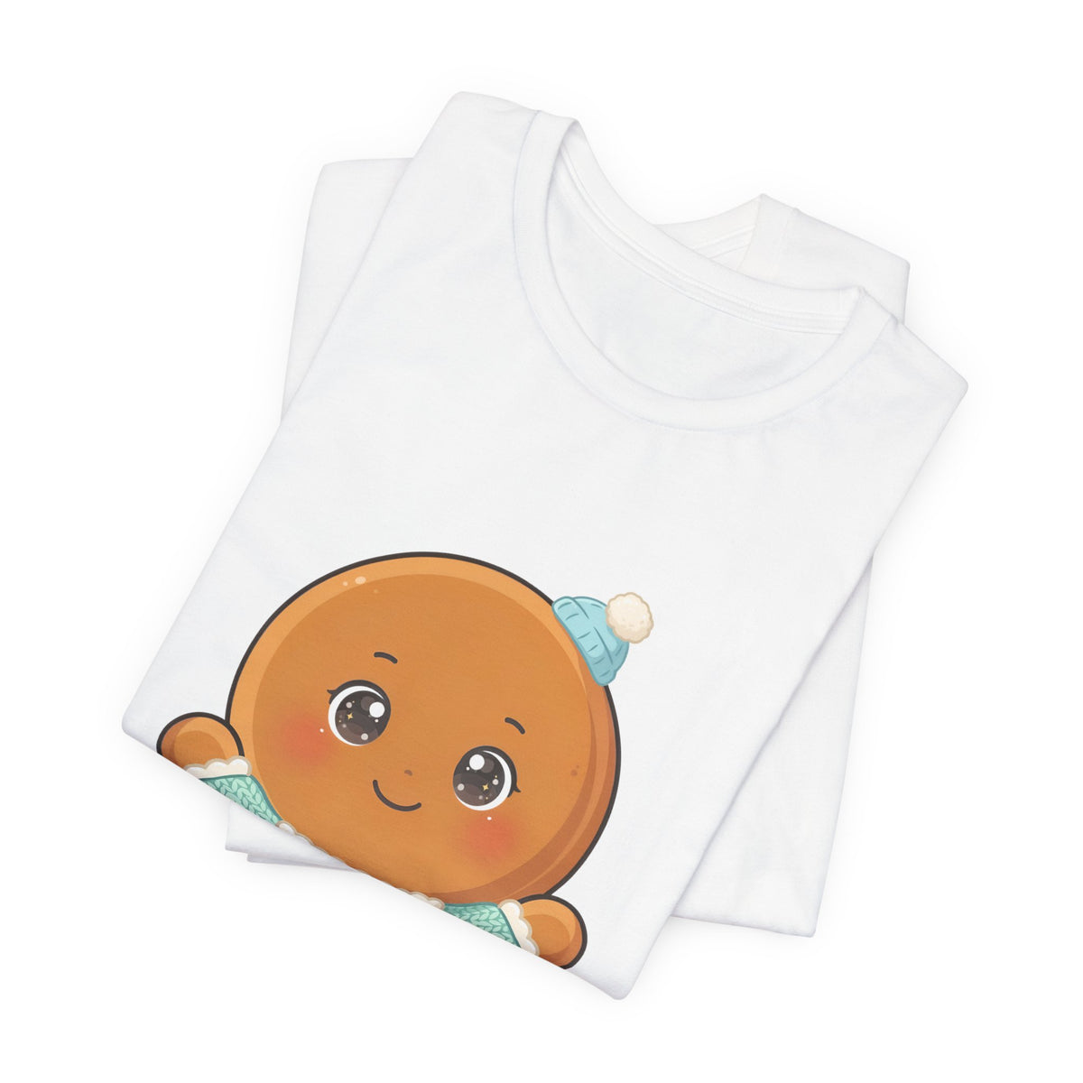 Kawaii Gingerbread Man Christmas Tee for Holiday Cheer