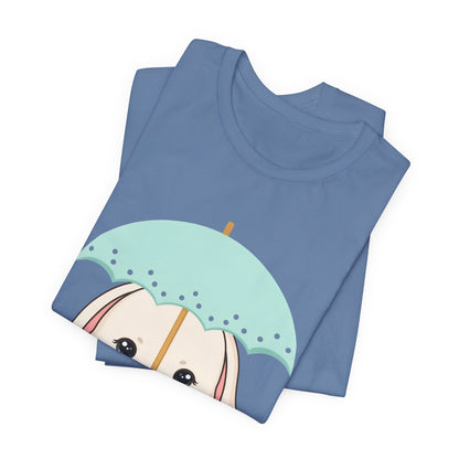 Kawaii Bunny T-Shirt, Cute Umbrella Rabbit Tee