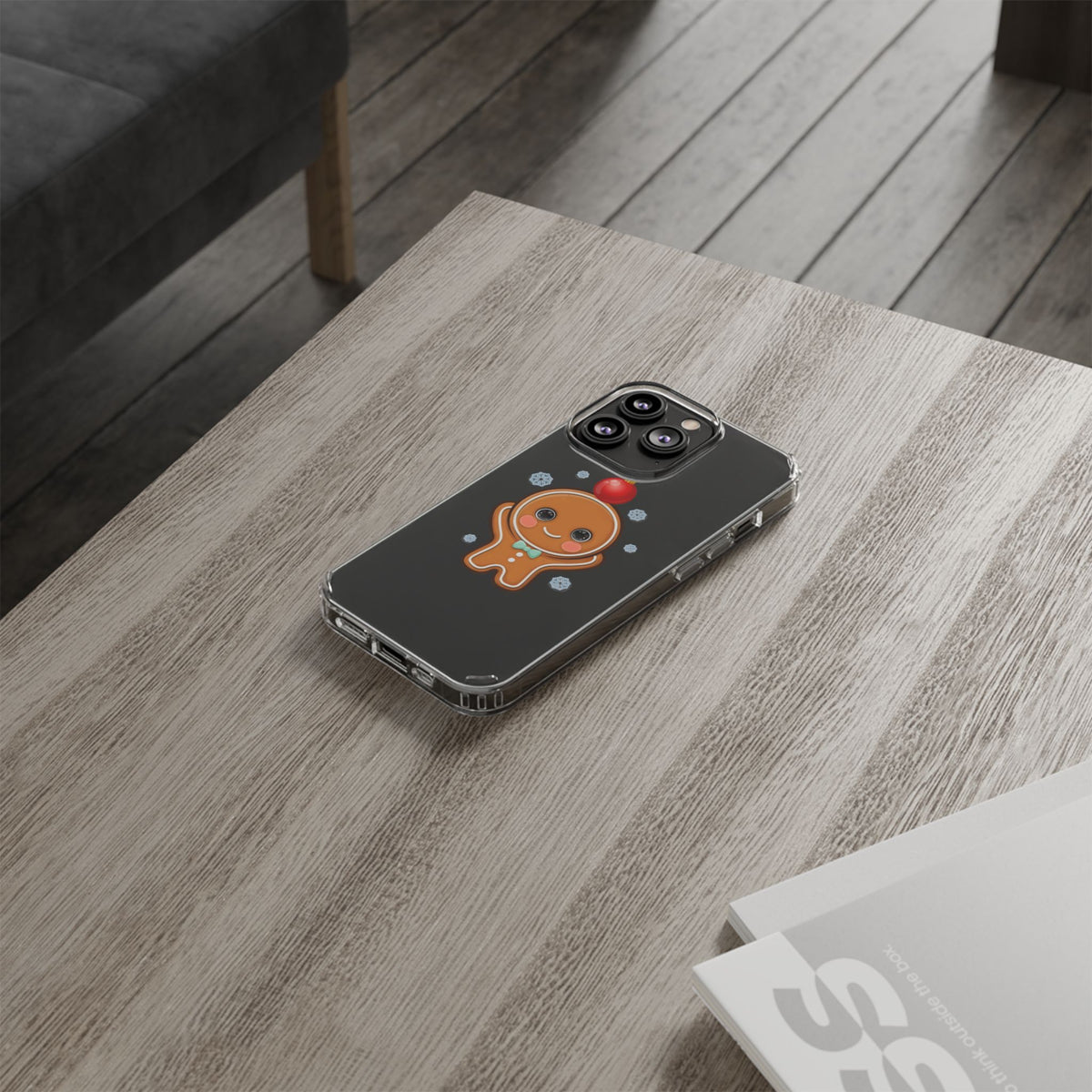 Christmas Gingerbread Phone Case, Cute Kawaii Holiday Gift