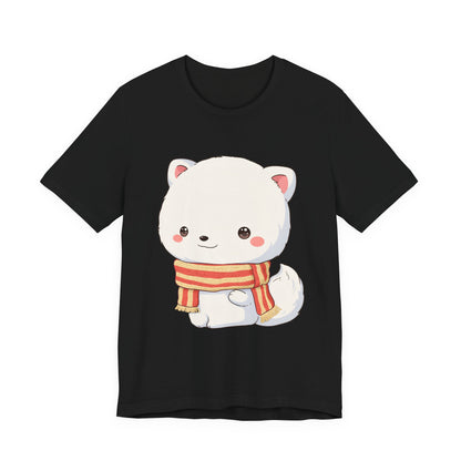 Kawaii Arctic Fox Christmas Tee for Cute Holiday Fans