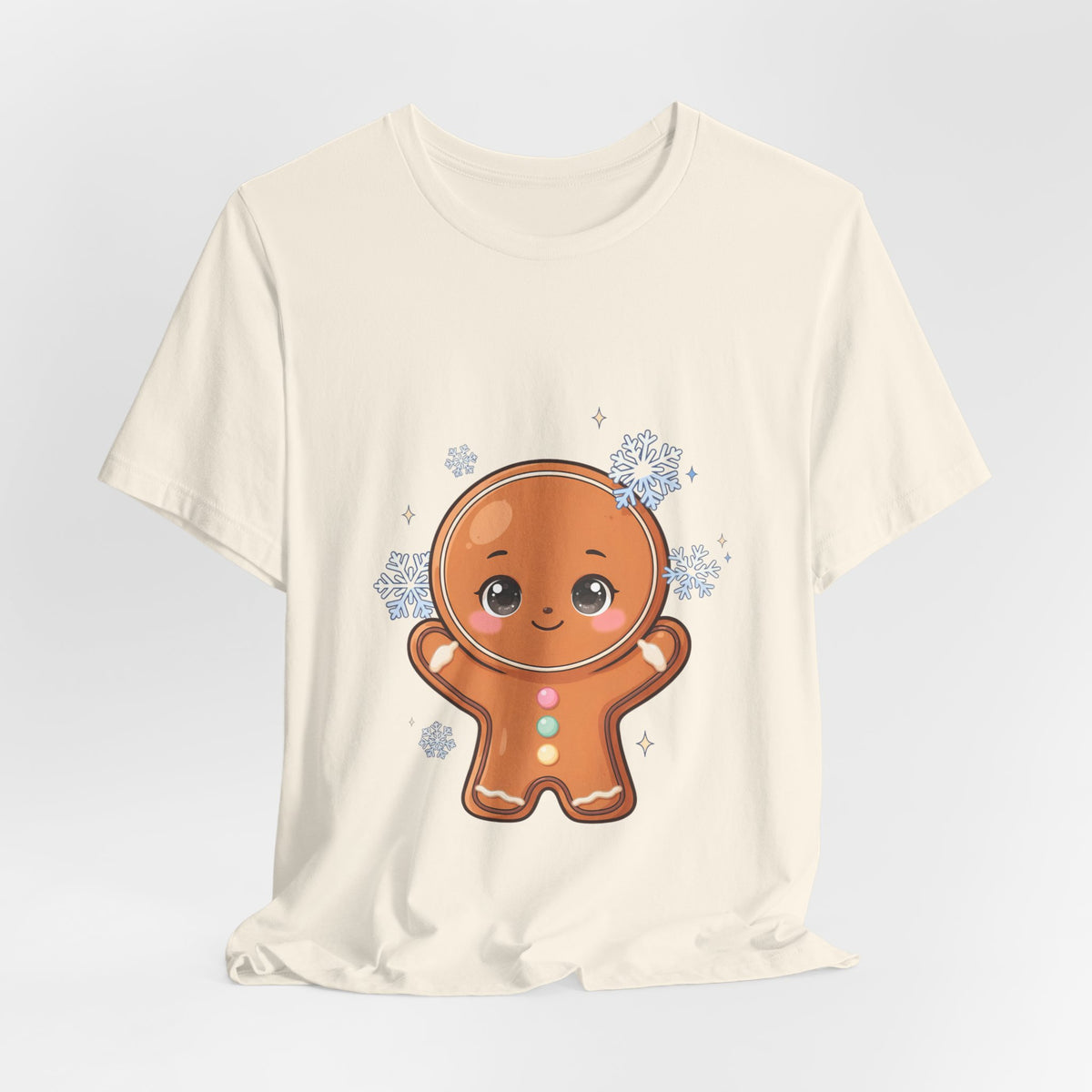 Kawaii Gingerbread Man T-Shirt for a Cozy Christmas Mood