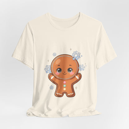Kawaii Gingerbread Man T-Shirt for a Cozy Christmas Mood