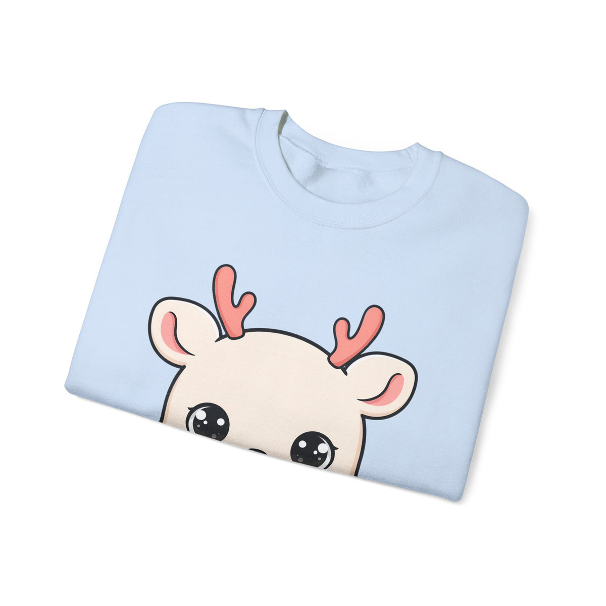 Kawaii Reindeer Sweatshirt, Cute Christmas Crewneck