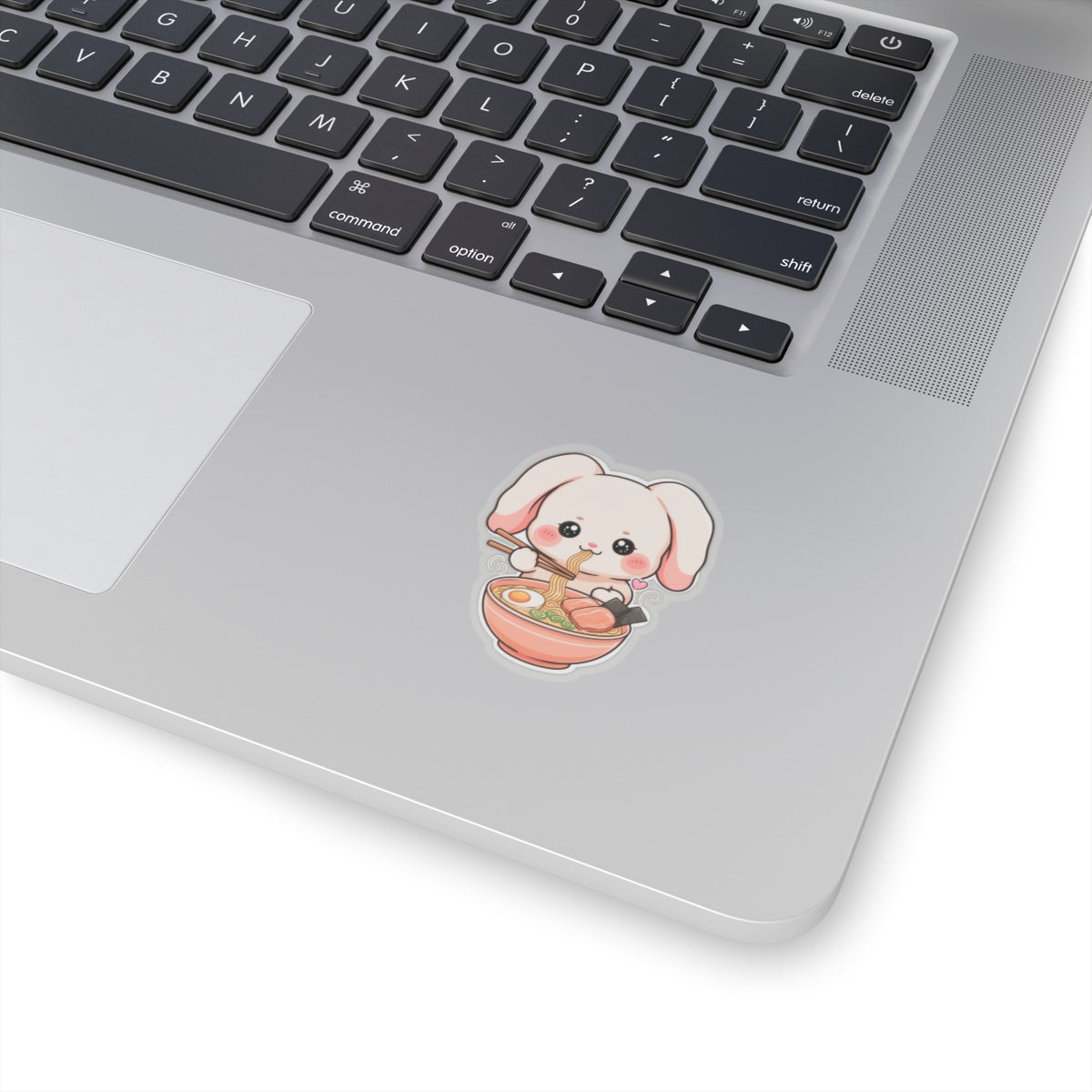 Kawaii Ramen Bunny Kiss-Cut Sticker for Cute Food Lovers
