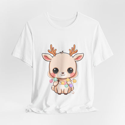 Kawaii Reindeer T-Shirt for Cozy Holiday Errands