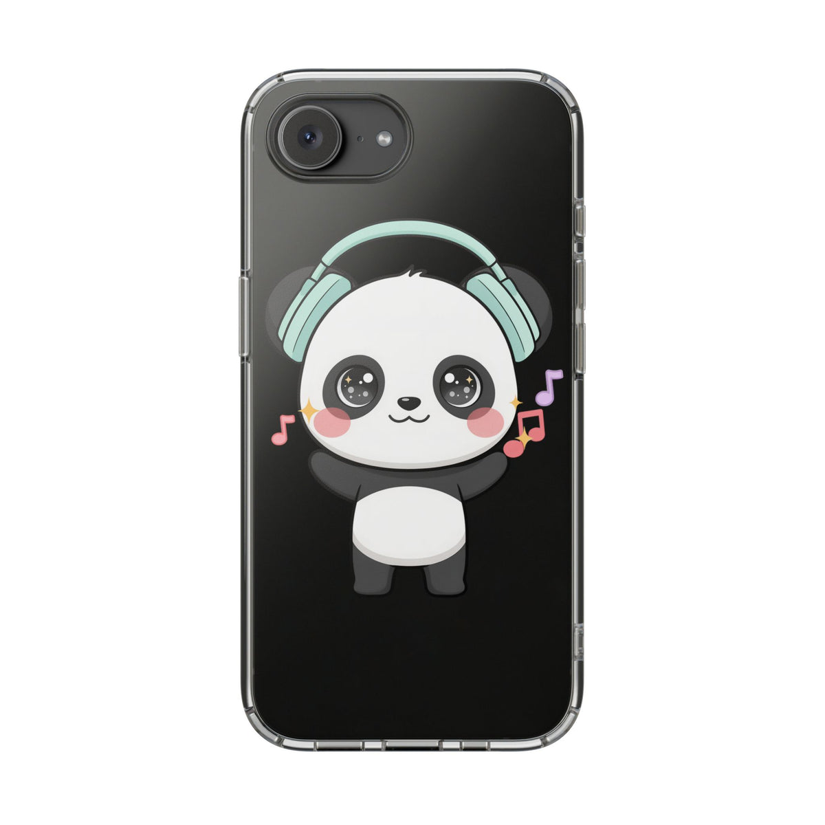 Kawaii Panda Phone Case with Headphones