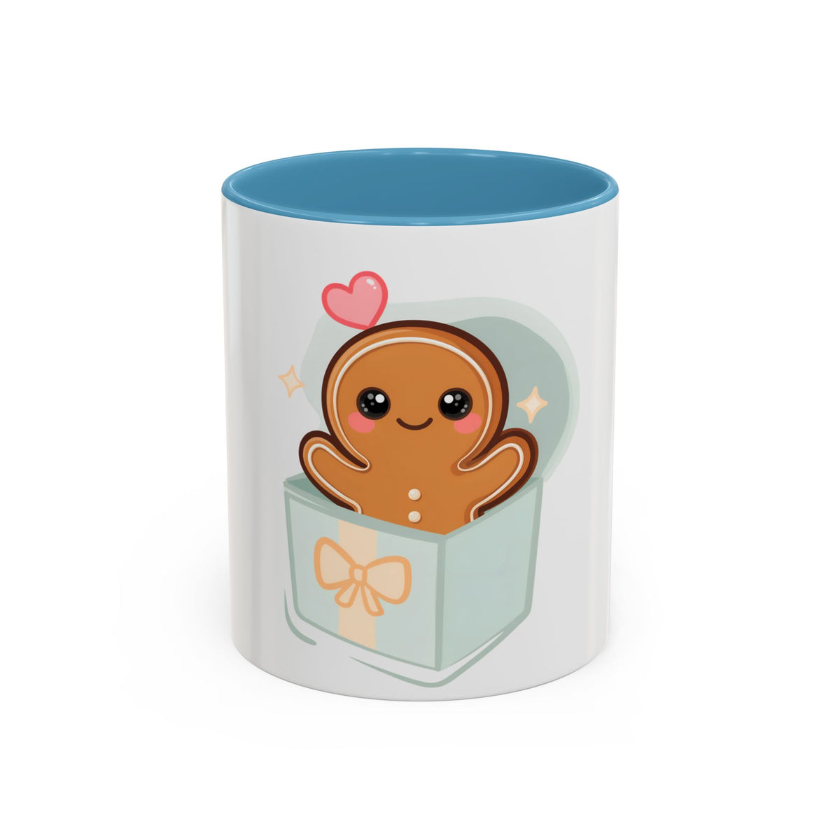 Gingerbread Gift Mug, Cute Holiday Accent Coffee Mug