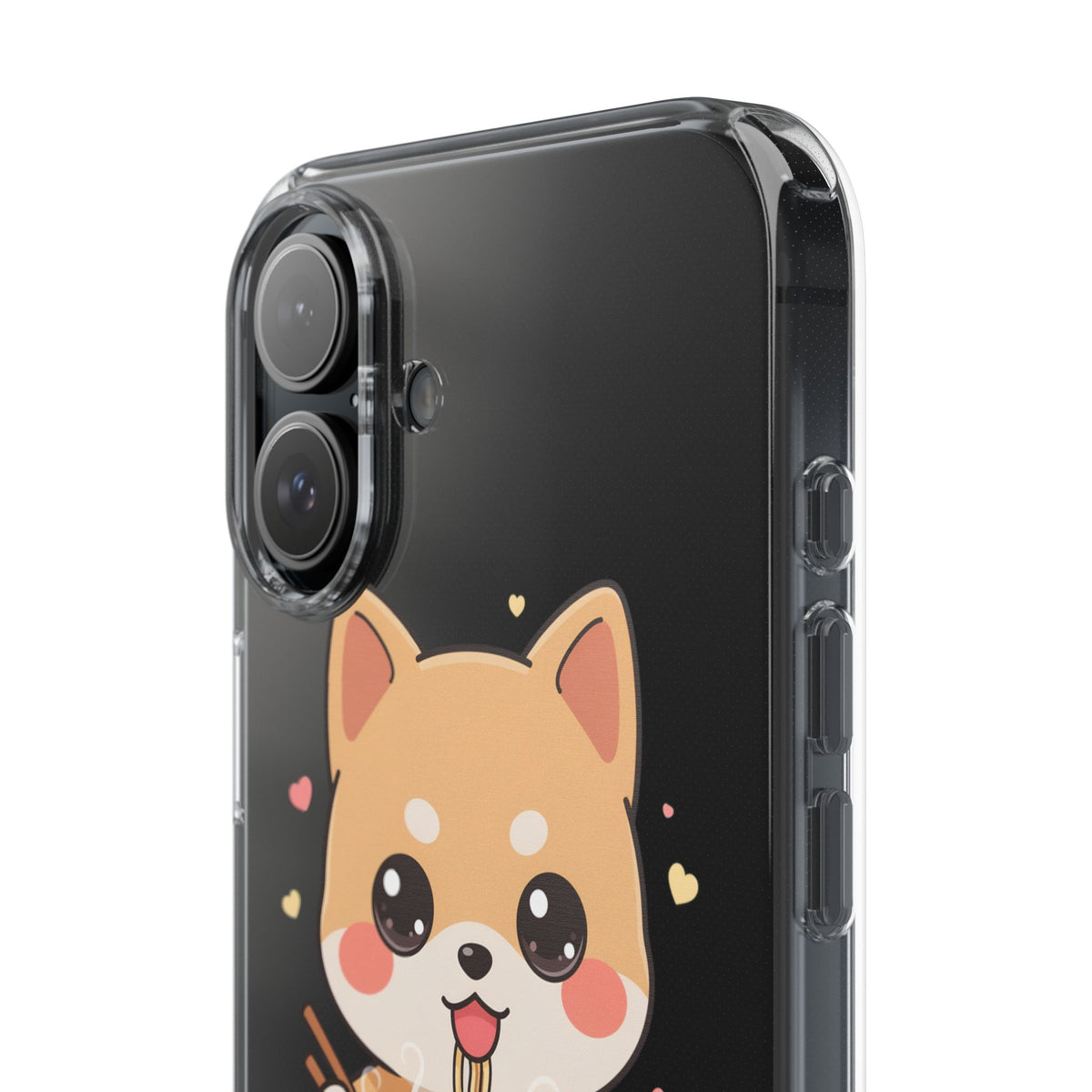 Kawaii Shiba Inu Ramen Clear Impact-Resistant Case