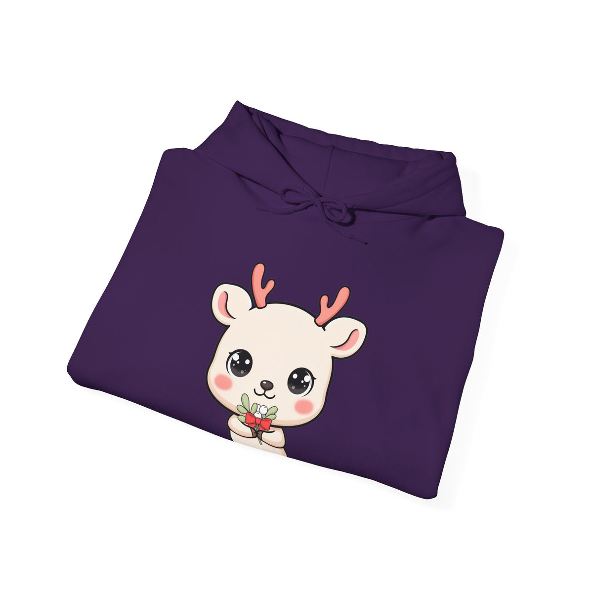 Kawaii Reindeer Hoodie, Cute Christmas Sweatshirt
