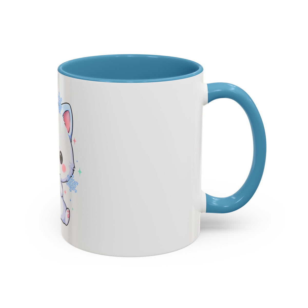 Kawaii Arctic Fox Accent Coffee Mug for Cozy Mornings
