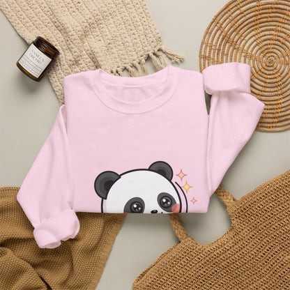 Kawaii Panda Skateboard Sweatshirt, Cute Chibi Panda