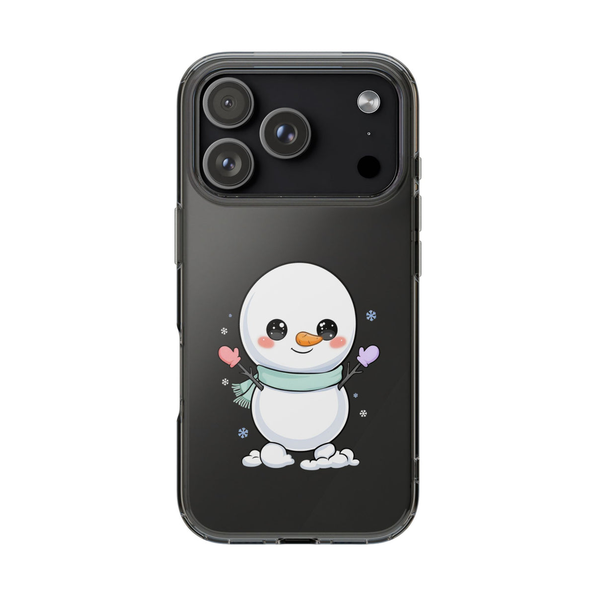Kawaii Snowman Clear Impact-Resistant Case