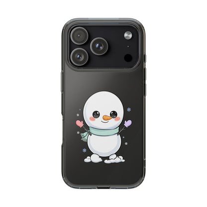 Kawaii Snowman Clear Impact-Resistant Case